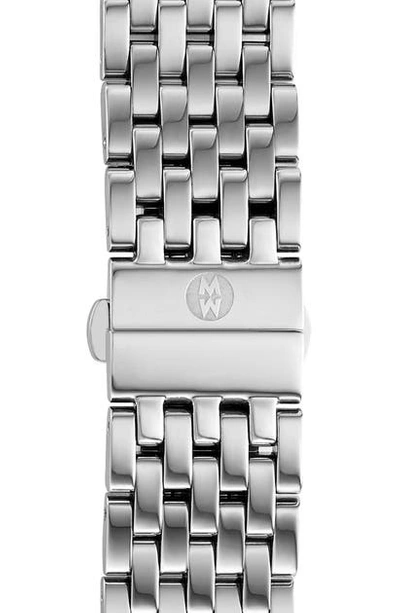 Shop Michele Deco 18mm Bracelet Watchband In Silver