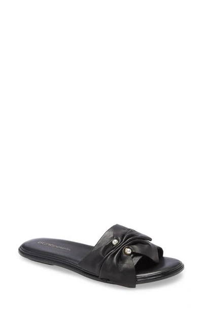 Shop Bcbgeneration Eleni Slide Sandal In Black Leather