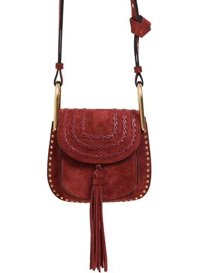 Shop Chloé Mini Hudson Braided Suede Bag, Sienna Red
