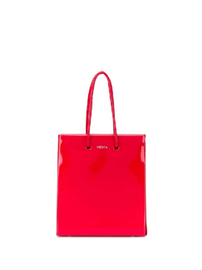 Shop Medea Long Strap Patent Leather Bag In Red