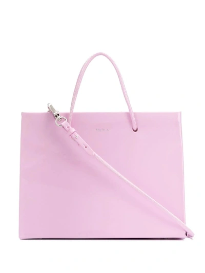 Shop Medea Hanna Patent Leather Prima Bag In Pink