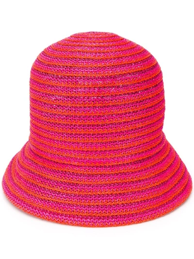 Shop Nina Ricci Textured Hat In Red
