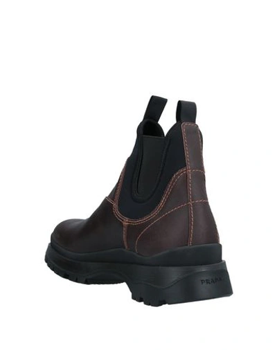 Shop Prada Boots In Dark Brown