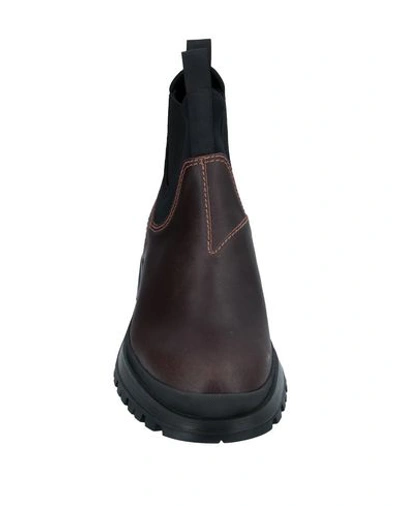 Shop Prada Boots In Dark Brown