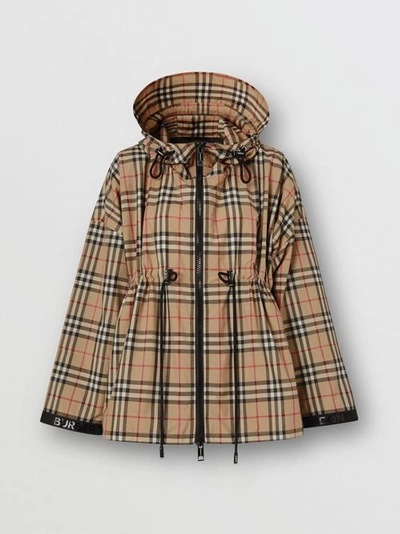 Shop Burberry Check Lightweight Jacket In Archive Beige