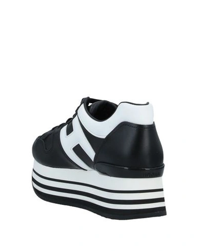 Hogan Woman Sneakers Black Size 4 Soft Leather In Black