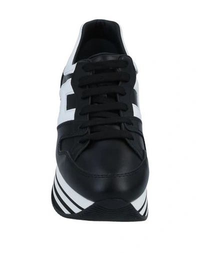 Hogan Woman Sneakers Black Size 4 Soft Leather In Black