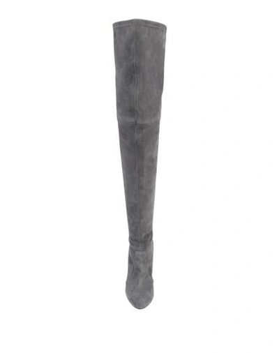 Shop Casadei Knee Boots In Grey