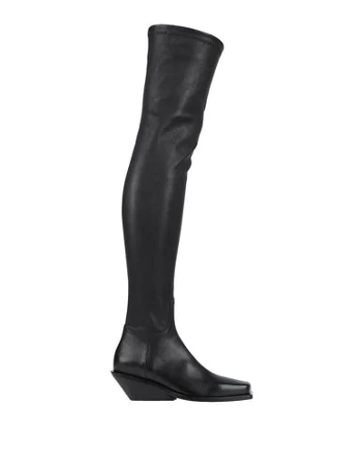 Shop Ann Demeulemeester Knee Boots In Black