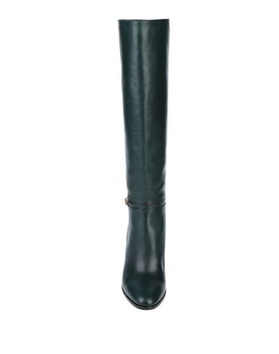 Shop Celine Boots In Dark Green