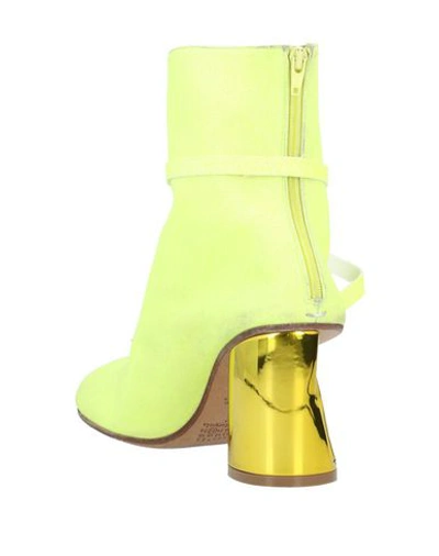 Shop Maison Margiela Woman Ankle Boots Yellow Size 5.5 Soft Leather