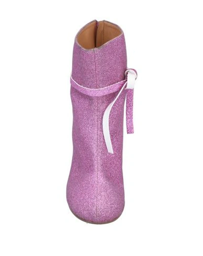 Shop Maison Margiela Woman Ankle Boots Light Purple Size 6 Soft Leather