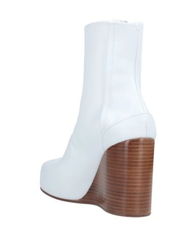 Shop Maison Margiela Ankle Boots In White