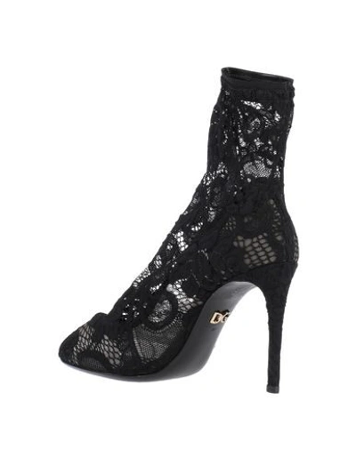Shop Dolce & Gabbana Woman Ankle Boots Black Size 6.5 Polyamide, Elastane, Viscose