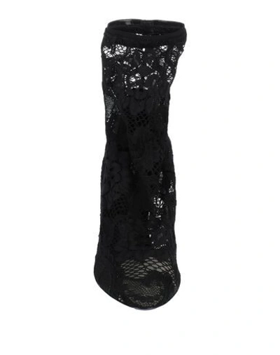 Shop Dolce & Gabbana Woman Ankle Boots Black Size 7.5 Polyamide, Elastane, Viscose