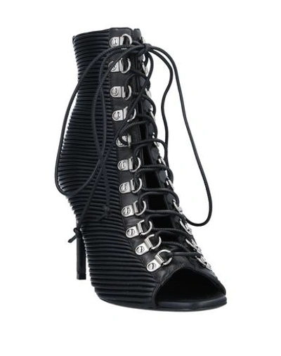 Shop Balmain Ankle Boots In Black