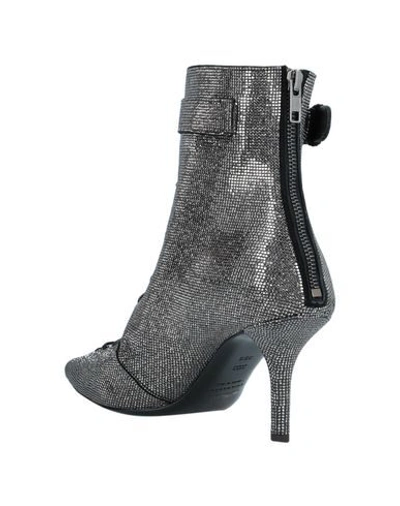 Shop Philosophy Di Lorenzo Serafini Woman Ankle Boots Silver Size 7 Soft Leather, Rubber