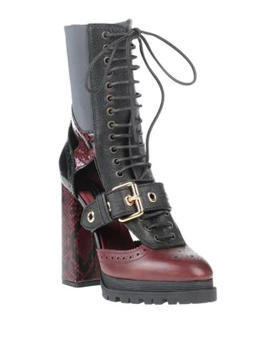 Shop Burberry Ankle Boot In Maroon