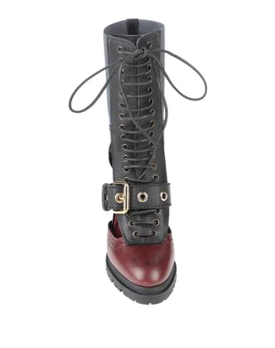 Shop Burberry Ankle Boot In Maroon