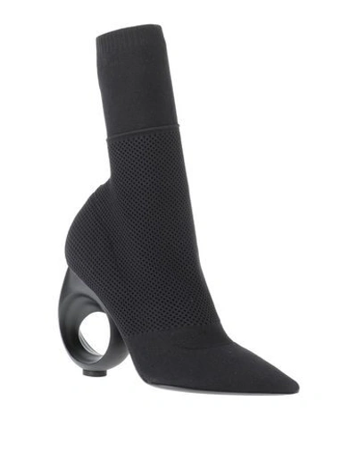 Shop Burberry Woman Ankle Boots Black Size 10 Textile Fibers