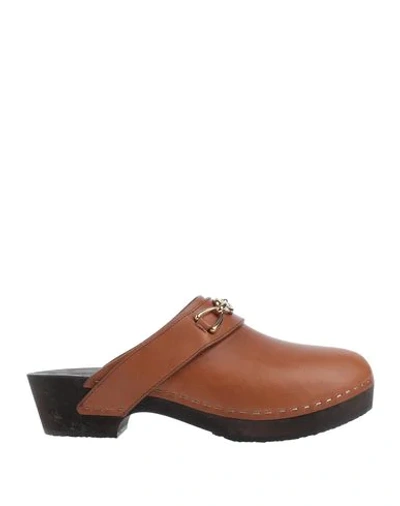 Shop Celine Mules And Clogs In Tan