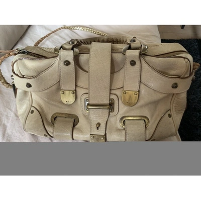 Pre-owned Barbara Bui Leather Handbag In Beige