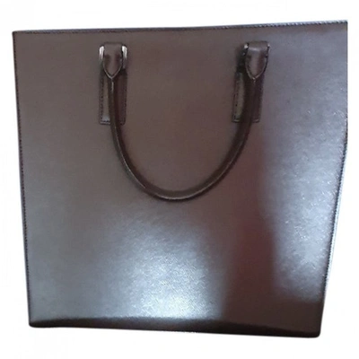 Pre-owned Balmain Leather Handbag In Brown