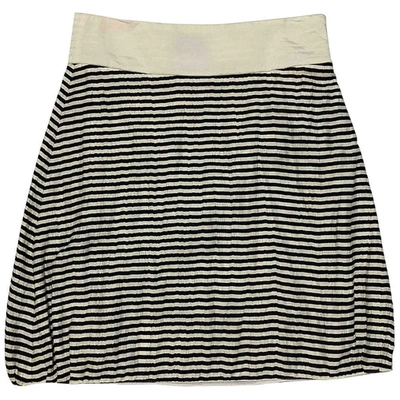 Pre-owned Emporio Armani Linen Mid-length Skirt In Multicolour