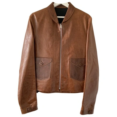 Pre-owned Balenciaga Brown Leather Jacket