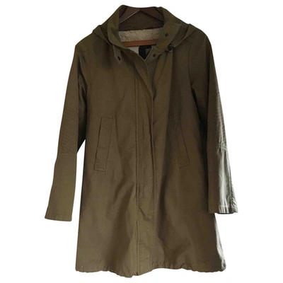 Pre-owned Pinko Khaki Cotton Coat