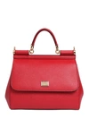 Dolce & Gabbana Medium Sicily Handbag In Dauphine Leather In Fuchsia