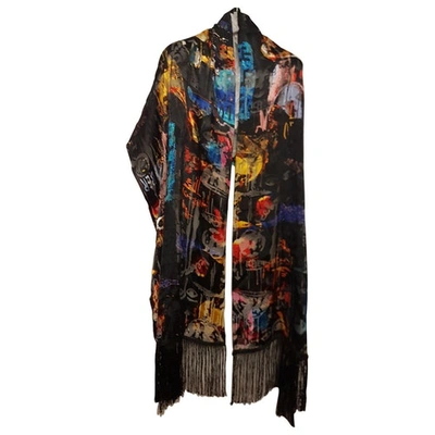 Pre-owned Iceberg Silk Stole In Black