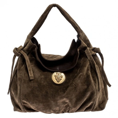 Pre-owned Gucci Hobo Suede Handbag