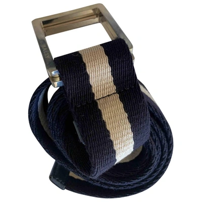 Pre-owned Bally Navy Cloth Belt