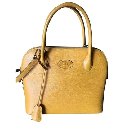 Pre-owned Bugatti Leather Handbag In Yellow