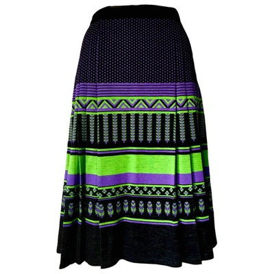 Pre-owned Lanvin Wool Maxi Skirt In Multicolour