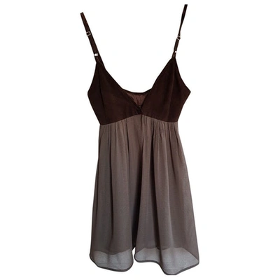 Pre-owned Emporio Armani Mini Dress In Camel