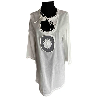 Pre-owned Anya Hindmarch White Cotton Dress