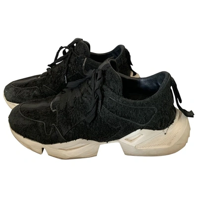 Pre-owned Ben Taverniti Unravel Project Cloth Trainers In Black