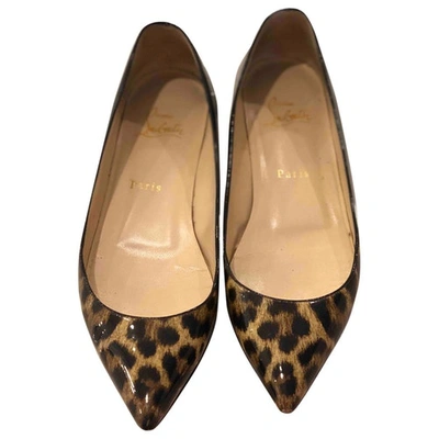 Pre-owned Christian Louboutin Patent Leather Ballet Flats