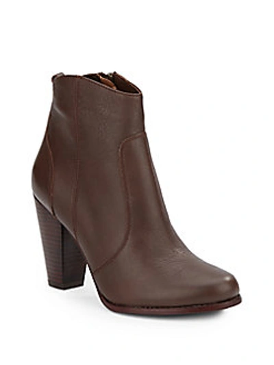 Joie Dalton Leather Ankle Boots In Luggage