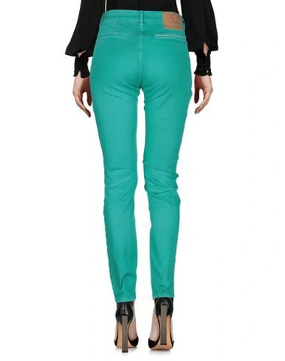Shop Care Label Woman Pants Emerald Green Size 27 Cotton, Elastane
