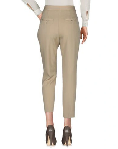 Shop Burberry Woman Pants Beige Size 8 Wool