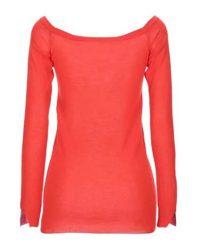 Shop Stella Mccartney Woman Sweater Tomato Red Size 8-10 Virgin Wool, Polyamide, Elastane