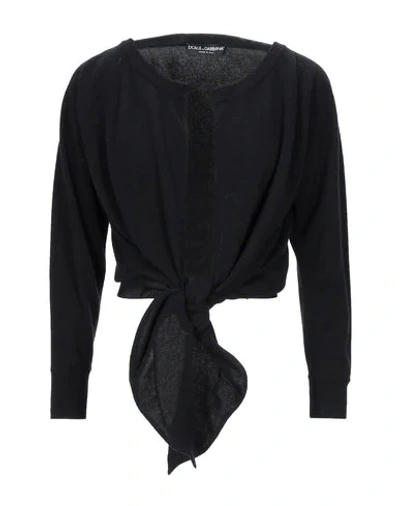 Shop Dolce & Gabbana Woman Wrap Cardigans Black Size 10 Cashmere