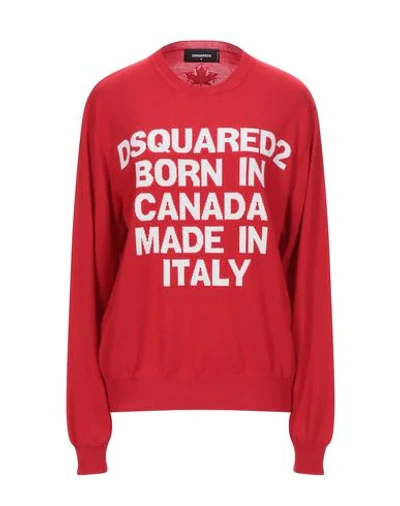 Shop Dsquared2 Woman Sweater Red Size M Wool