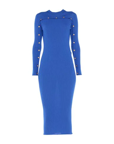 bright blue midi dress