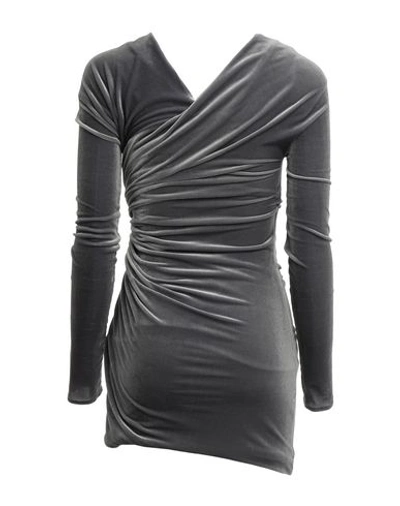 Shop Alexandre Vauthier Woman Short Dress Grey Size 8 Polyester, Elastane