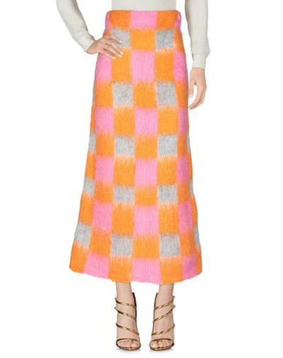 Shop Kenzo Long Skirts In Orange