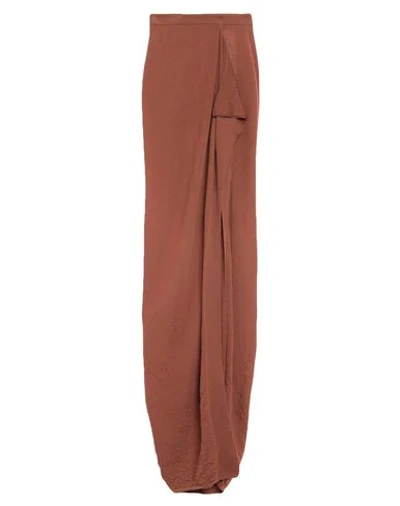 Shop Rick Owens Maxi Skirts In Brown